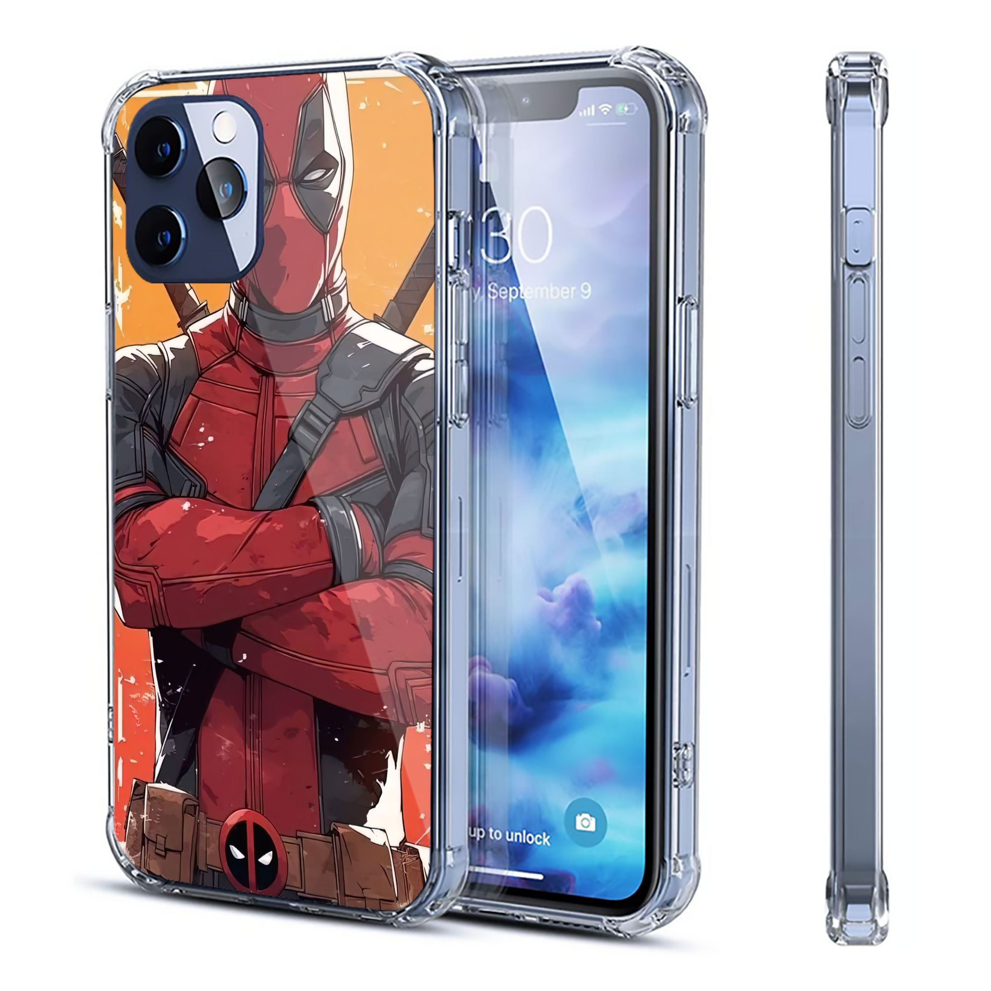 （画像用） Deadpool デッドプール 【iPhone 12シリーズ対応】透明スマホケース（クリアソフトケース）